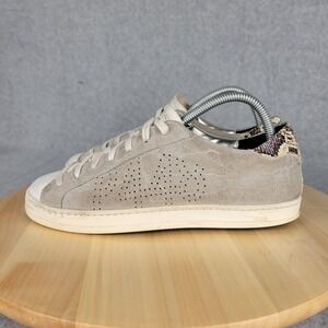 P448 John‎ Sneakers Womens 39 EU 8.5 US Suede Gray Snake Designer